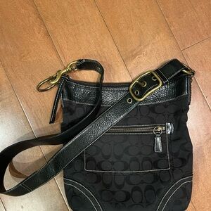 Coach Black and Brown Shoulder Bag